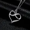 Infinity Love Heart Silver Pendant Necklace 925 Sterling Silver Choker Statement Necklace Women Silver 925 Jewelry No Chain ► Photo 3/6