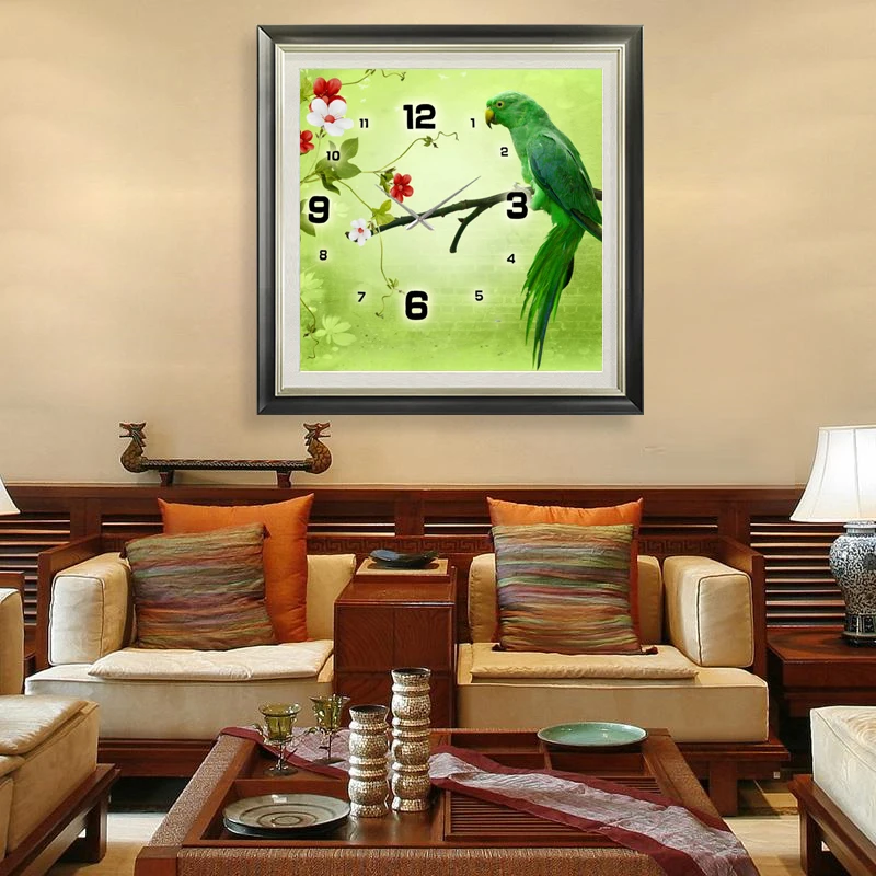 Diy Large Modern Design Decorative Diamond Mosaic 3d Wall Clocks