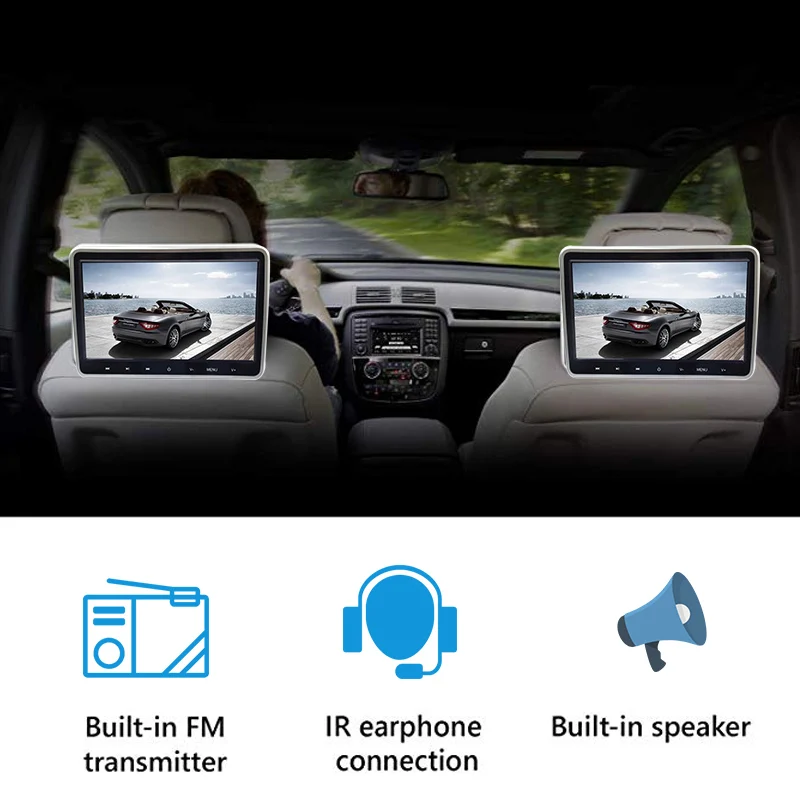 Монитор Автомобильный на подголовник 10 1 дюйма USB/SD/HDMI/IR/FM|Мониторы для авто| |