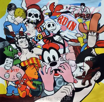 

Modern Cartoon Oil Canvas Painting Printings Decorative Art Picture Painting Print on Canvas Wall Art Picture for Kids Room