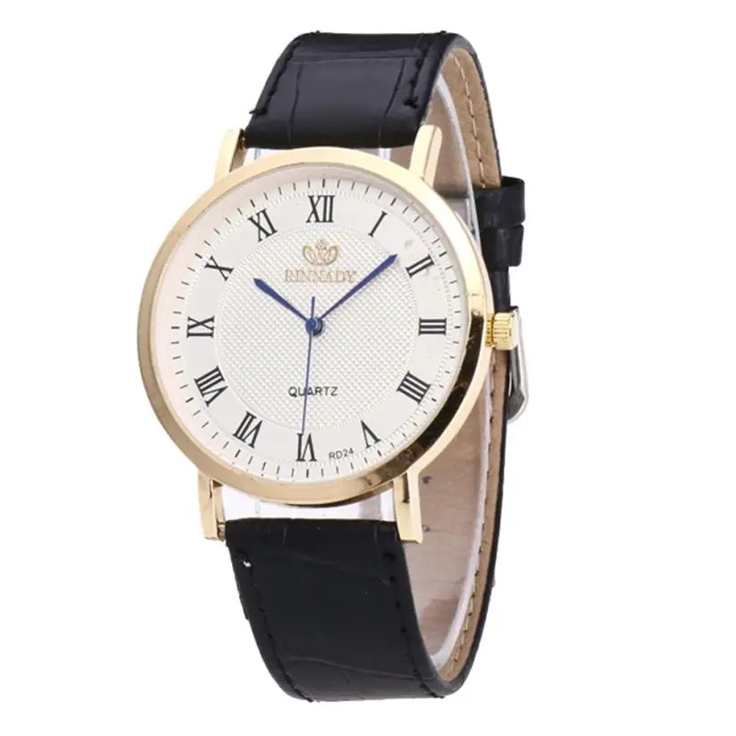 

Simple Men Watch Fashion simple Sports Watch Quartz Analog Leather Roman Numerals Round Wrist Watch Clock hour Feloj Hombre L30