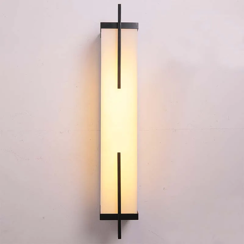 

Modern New Chinese Wall Lamp Creative Designer Home Deco Imitation Marble Wall Luminaria Bedroom Living Room Hallway Wall Lights