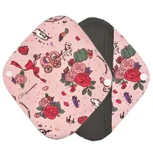 1pc Bamboo Panty Liner with Wings For Light Flow Days Reusable Waterproof Material Cloth Bamboo Charcoal Sanitary Pads