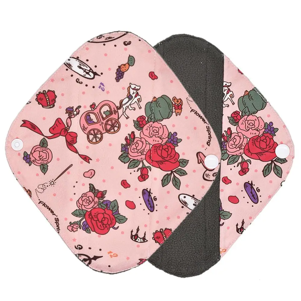 1pc Health Feminine Hygiene bamboo Panty Liner with Wings Reusable Waterproof Bamboo Material Menstrual Cloth Sanitary Pads