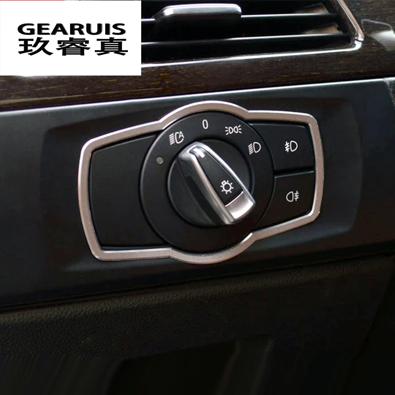 

Car Styling Headlight Switch Buttons Decorative Frame Covers Trim Dashboard auto Interior Molding Sticker for BMW 3 series E90