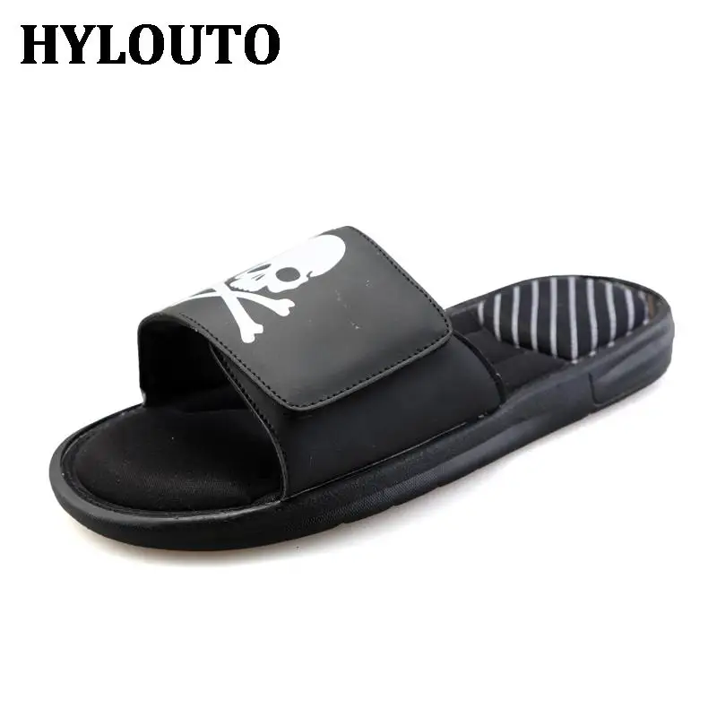 5 Colors Male Slippers Fashion Casual Beach Shoes Breathable Hook Loop Shoe Indoor Outside Comfortable Flip