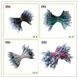 500 шт. DC5V ws2811ic черный/белый/зеленый/RGB провода 12 мм светодиодный модуль String Супер яркий светодиодный пиксель света цифровой