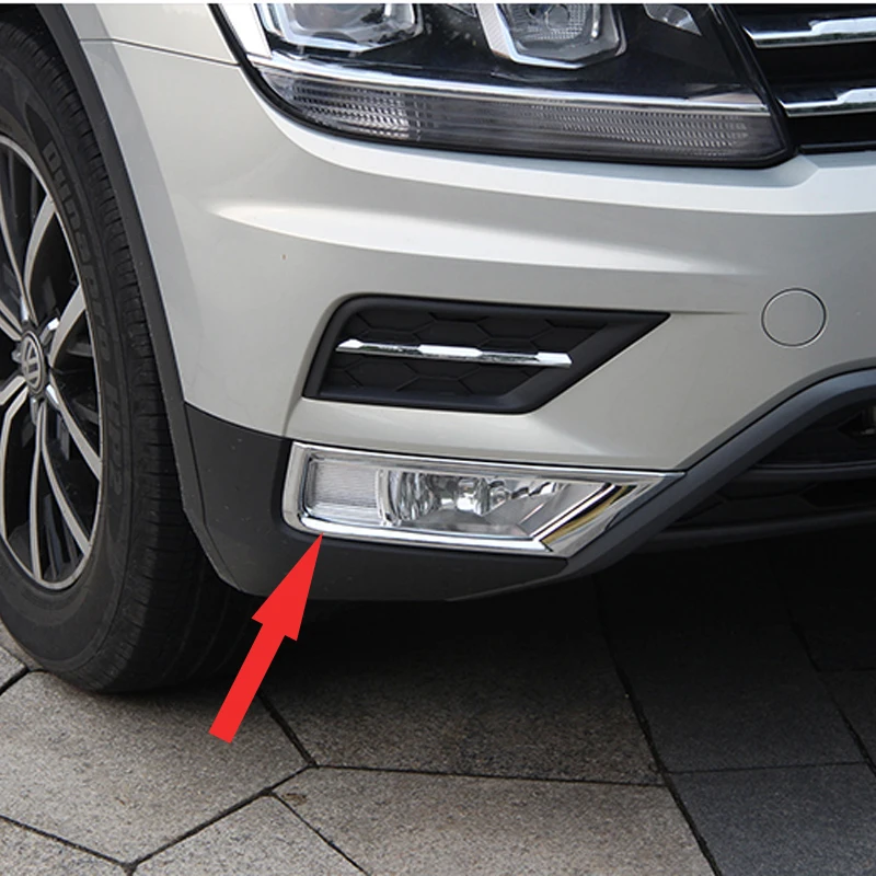 

Free Shipping High Quality ABS Plastic Front Fog lamps cover Trim Fog lamp shade Trim For Tiguan MK2 Tiguan 2nd Tiguan L Tiguan