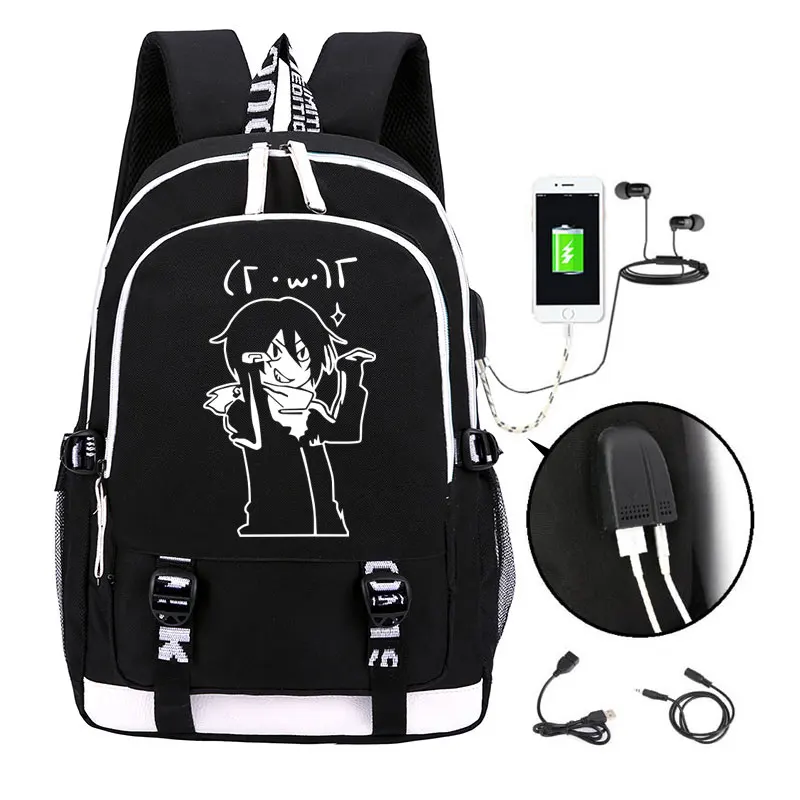 Pаспродажа Аниме Noragami ARAGOTO Светящийся рюкзак модный мультяшный YATO Рюкзак Мужские школьные сумки USB Mochila