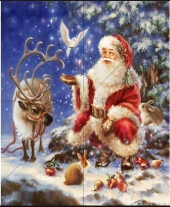 

5D diy diamond painting Christmas cross stitch mosaic square resin rhinestone Diamond embroidery Santa Claus kid room decoration