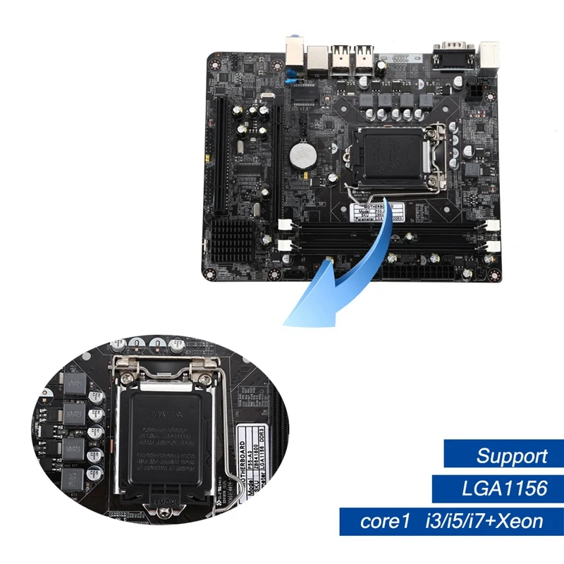 HOT-P 57 Pm 55 P55 материнская плата для рабочего стола, Lga1156 материнская плата компьютера макс. память 8 ГБ 2 x Ddr3 1333/1066 МГц Usb2.0 материнская плата