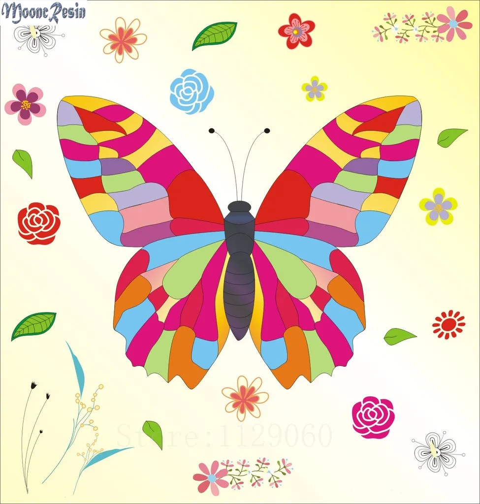 

MOONCRESIN 3D Diamond Mosaic Butterfly Picture Pattern Sticker Full Square Diamond Embroidery Flower Diy Diamond Painting Stitch