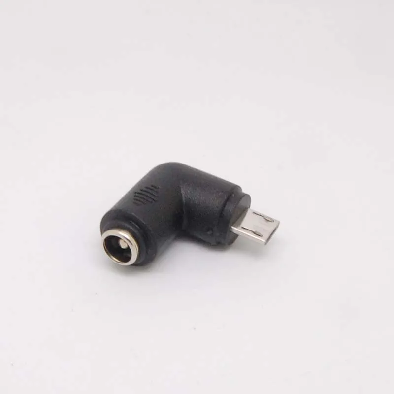 10 قطعة DC 5.5x2.1 مللي متر الإناث تحويل إلى المصغّر usb الذكور محول موصل 90