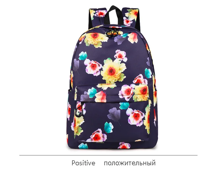 WINNER Fashion Women Backpack Flower Printing Female School Rucksack Water Resistant Girls Daily College Laptop Bagpack (14)