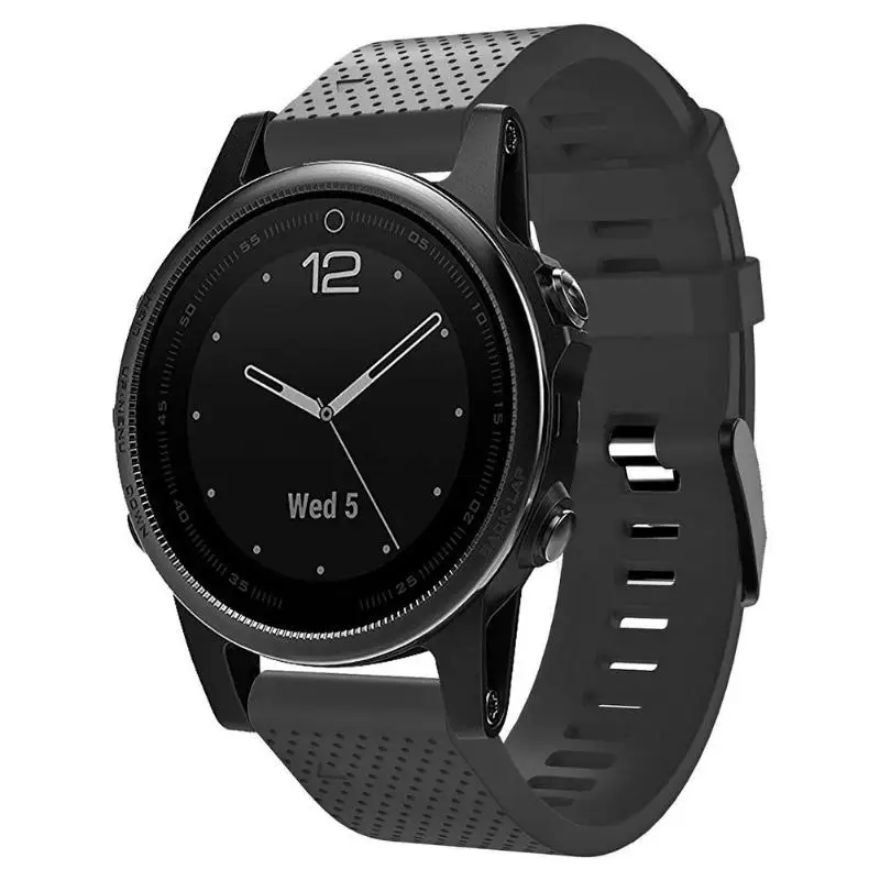 Силиконовые часы ремешок для Garmin Fenix 5S умные часы черная Пряжка 20 мм