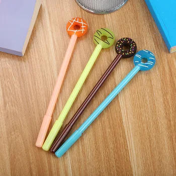 

40 PCs Creative Stationery Third Generation Doughnut Neutral Pen Cartoon Student Cute Candy Color Office Signature Pen