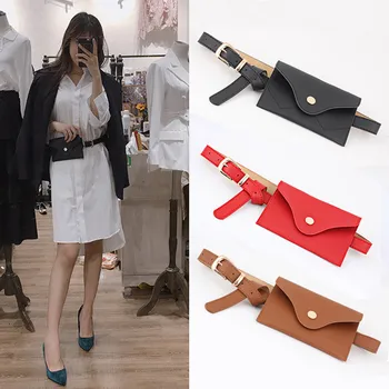 

Women Belt With Waist Bag PU Leather Alloy Buckle Phone Pouch Belts for Jeans Pants Dress NYZ Shop
