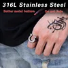 Bague soldat en acier 3D pour hommes, design fer à cheval, couleur vintage, tendance, hip hop, culture populaire, bijoux ► Photo 2/5