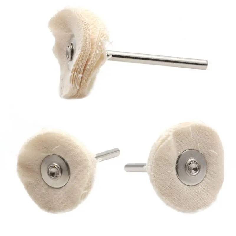 

10Pcs Cloth Cotton Pad Polishing Shank Wheel Dremel Rotary Tool Set Accessories