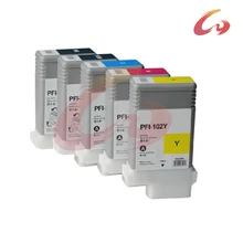 

5 pcs full with ink ink cartridge for canon PFI-102 PFI102 PFI 102 for canon IPF 500/510/600/610/700/710 with chip