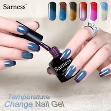 sarness 8ml Gel Nail Polish soak off Temperature Change Color UV Nail Art Thermo Mood Color Gel Varnish vernis semi permanent
