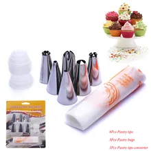 9Pcs/Set Cake Decorating tips set 3Pcs Icing Piping Cream Pastry Bag + 6 Stainless Steel Nozzles+ 1 Pastry Tips Converter 9Pcs/Set Cake Decorating tips set 3Pcs Icing Piping Cream Pastry Bag + 6 Stainless Steel Nozzles+ 1 Pastry Tips Converter
