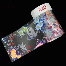 White Lace Flowers Pattern Nail Art Transfer Foil Stickers Hign Quality Full Fingernail Wrap Polish Care DIY Decorations D185