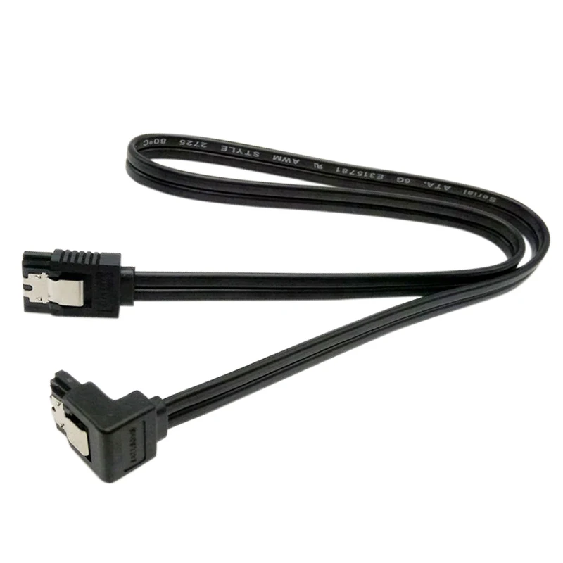 SATA 3 0 кабель III 6 ГБ/сек. правоугольный 90 градусов для жесткого диска HDD 50 см