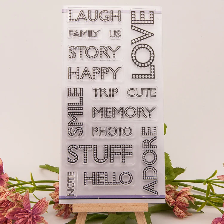 NUMBER LETTER SCRAPBOOKING CLEAR STAMPS/ SIZE:10*20CM | Канцтовары для офиса и дома