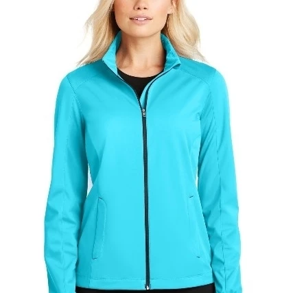 Port Authority L717 Ladies Active Soft Shell Jacket Light Cyan Blue - Extra Large (1)
