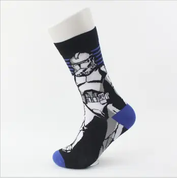 

Star Wars The Last Jedi fashion Women Funny cotton socks men Crew long happy sock male Spring polo warm Cartoon print flag socks