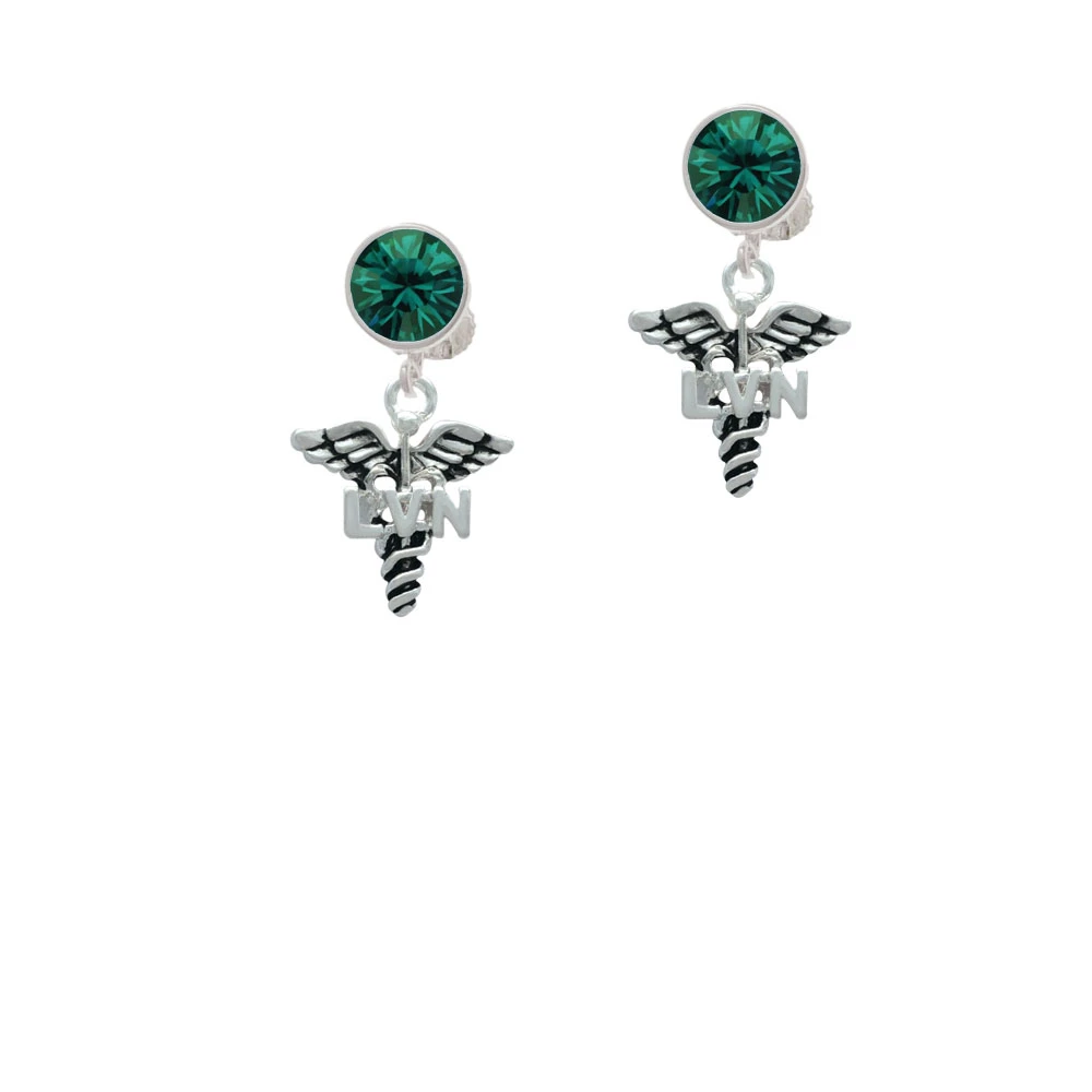 Caduceus - LVN Crystal Clip On Earrings (5)