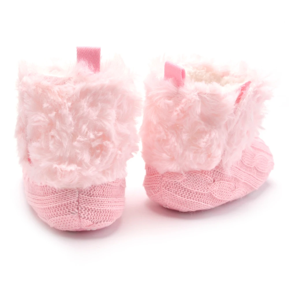 Зимние сапоги для новорожденных; Детская плюшевая зимняя обувь; кроше вязаный флисовый; детская обувь для мальчиков и девочек