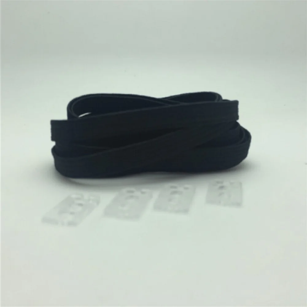 Лидер продаж, 1 пара, 100 см, эластичная резиновая обувь, шнурки, растягивающиеся, не стягиваются, ленивые шнурки, плоские кроссовки, шнурки, безопасные шнурки - Цвет: black