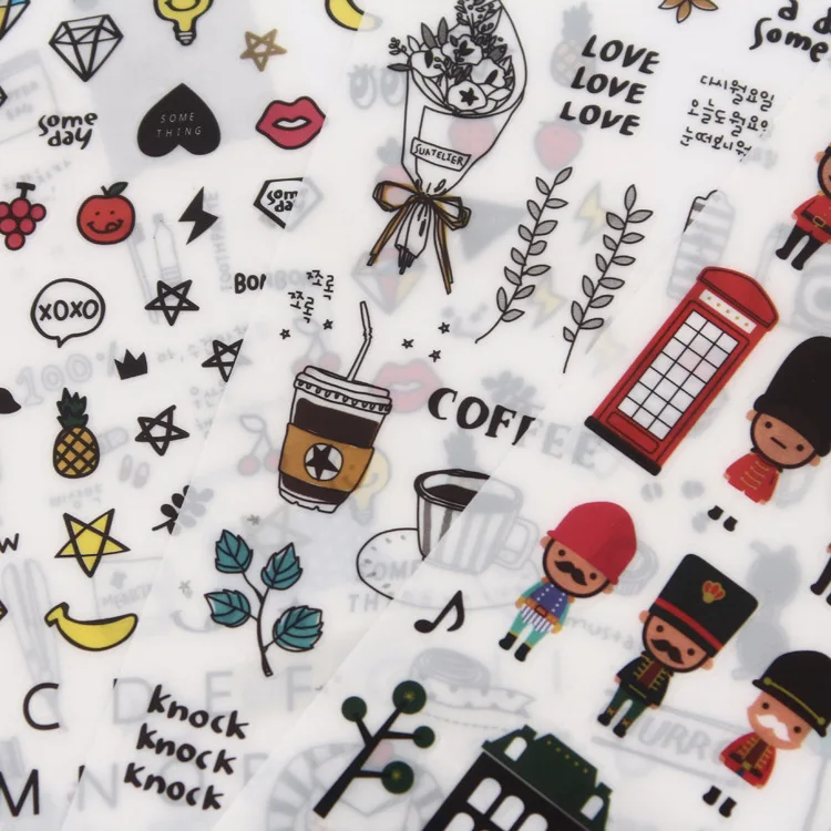 

6 Sheets/pack Cute World Travel Cartoon Stickers Diary Scrapbooking Album Decoration Pvc Stationery Sticker Label For Kids Gifts