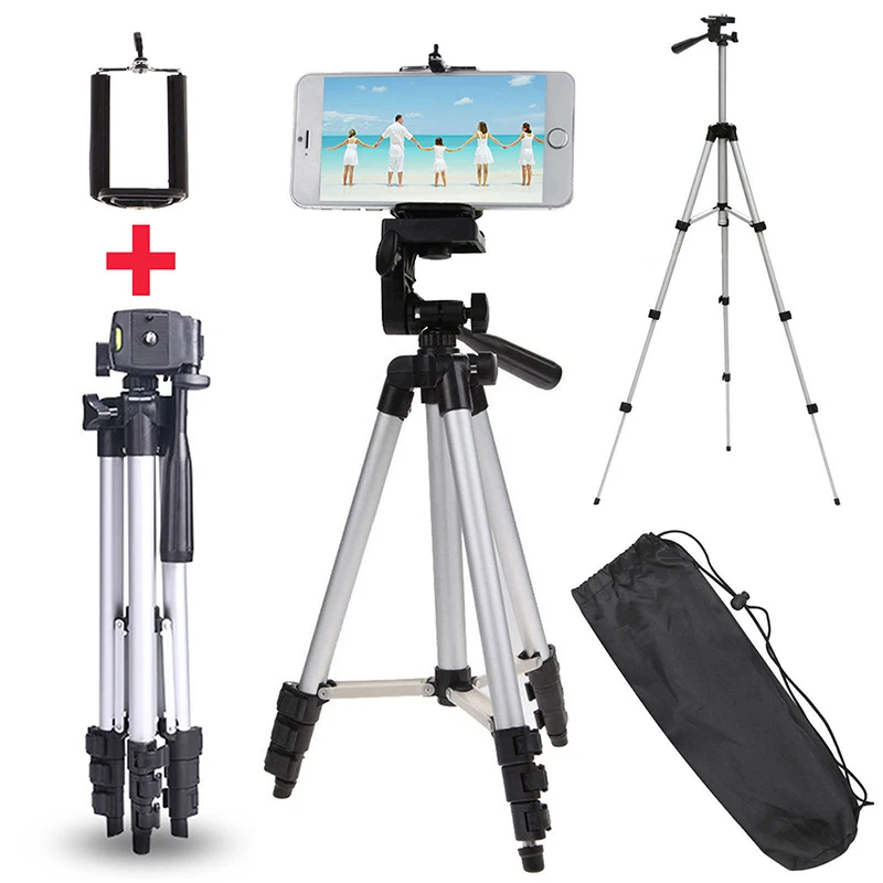 AluminumTelescopic Camera Tripod Stand Holder For Digital Camera Camcorder Tripod For iPhone Samsung Smart Phone