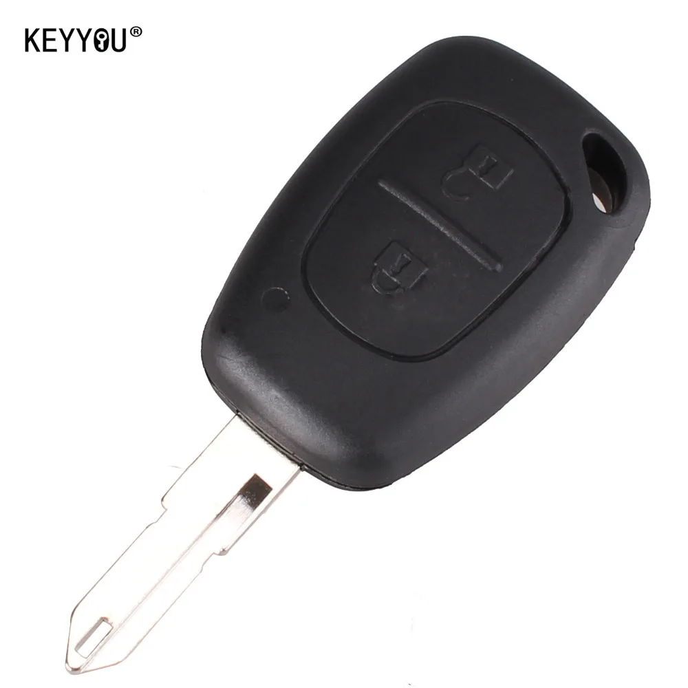 KEYYOU 2 кнопки дистанционного брелока в виде ракушки случае пустой для Vivaro Movano Renault трафика KANGOO NISSAN Бесплатная доставка - изображение
