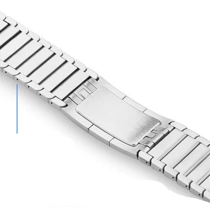 Браслет из нержавеющей стали серии 5 4 для Apple Watch 44 мм 40 мм 42 мм 38 мм металлический ремешок с бабочкой и пряжкой для iwatch 5 4 3 2 1 - Цвет ремешка: Silver