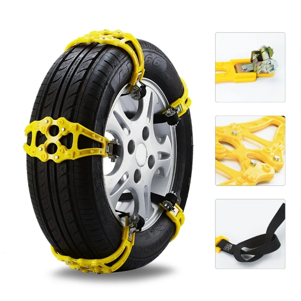 

Universal Buckle Fastener Adjustable TPU Anti-skid Chains Gear Clasp Wheel Chain For Snow Mud Road Cross-country Car Supplies