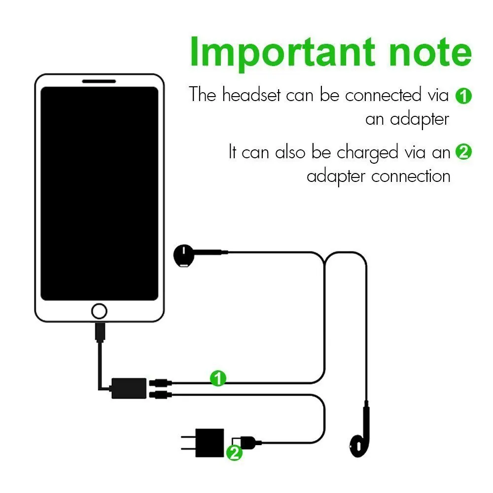 2 в 1 Lightning разъем для наушников аудио + кабель переходник зарядки iPhone X/7 Plus/8/8 Plus/X (iOS