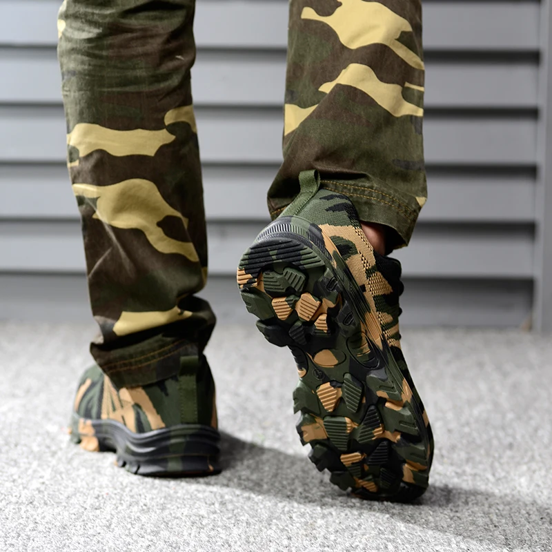 ZYYZYM/мужские рабочие ботинки, большие размеры, уличные военные ботинки со стальным носком, мужские камуфляжные армейские ботинки с защитой от проколов,защитная обувь стальным носком защитная обувь со стальным носком