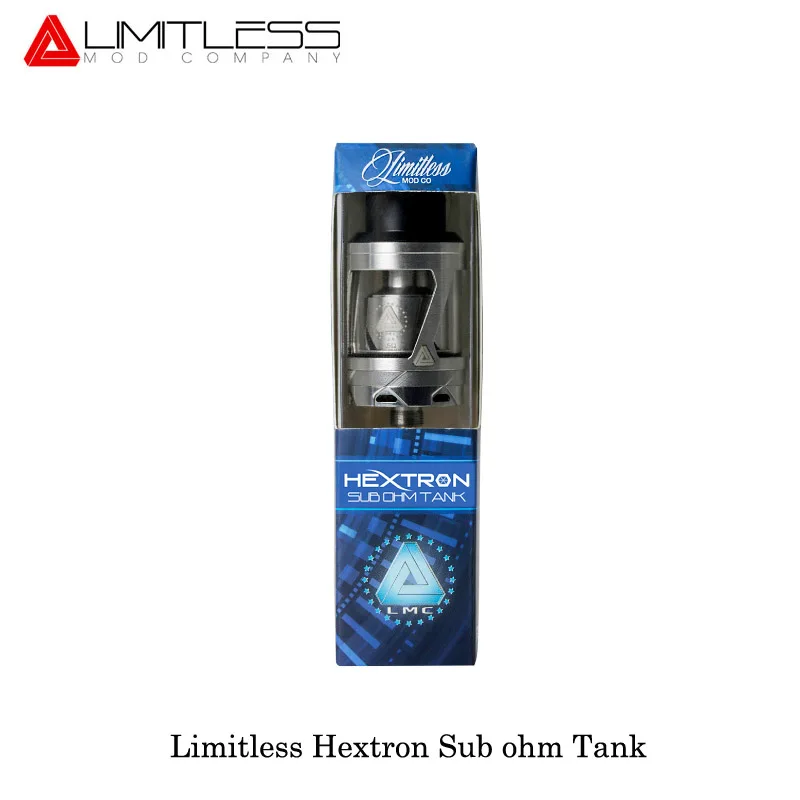 

Sale Clearance Limitless Hextron sub ohm Tank 3ml Capacity 24mm Diameter Fit Limitless Arms Race 200W Vape Electronic Cigaratte