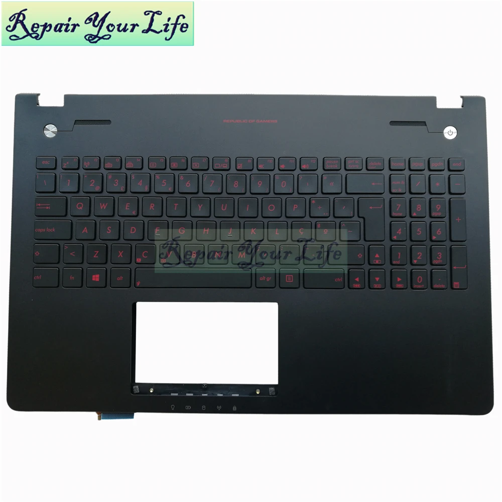 Ремонт вам жизнь Клавиатура для ноутбука ASUS n56jr N56 PO клавиатура с португальской раскладкой макет с подсветкой Черного C shell