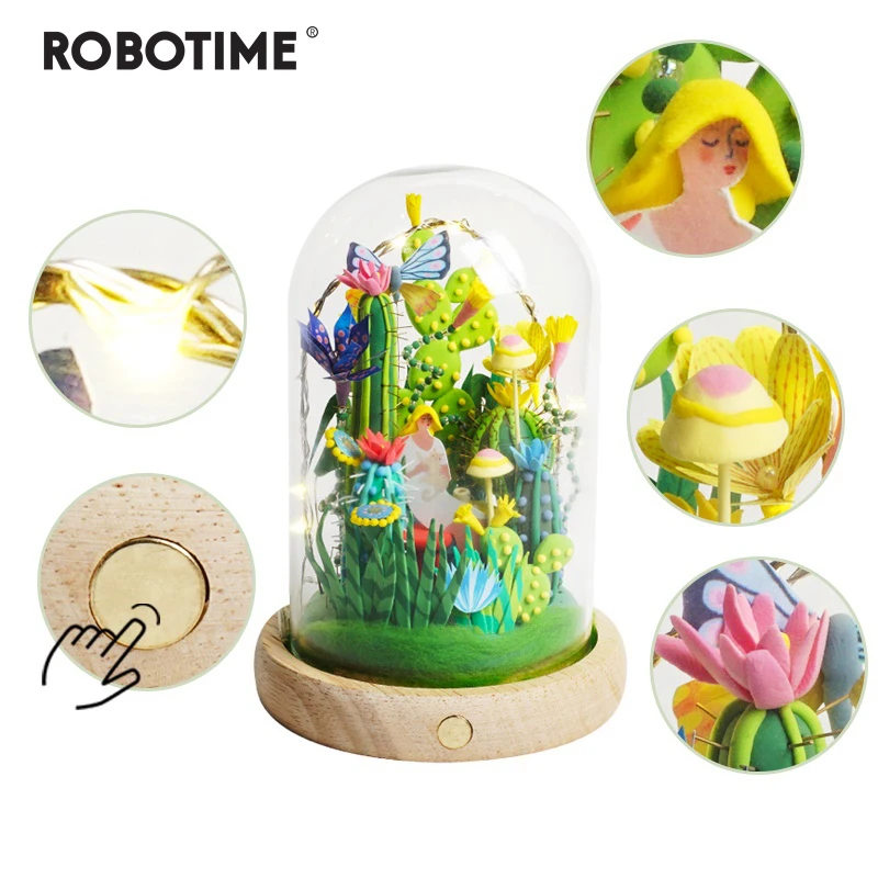 Tanie Robotime 4 rodzaje modelowania gliny z Led i szklane pudełko kolorowe polimerowe kreatywne glina diy kreatywna zabawka prezent dla dzieci dorosłych DC