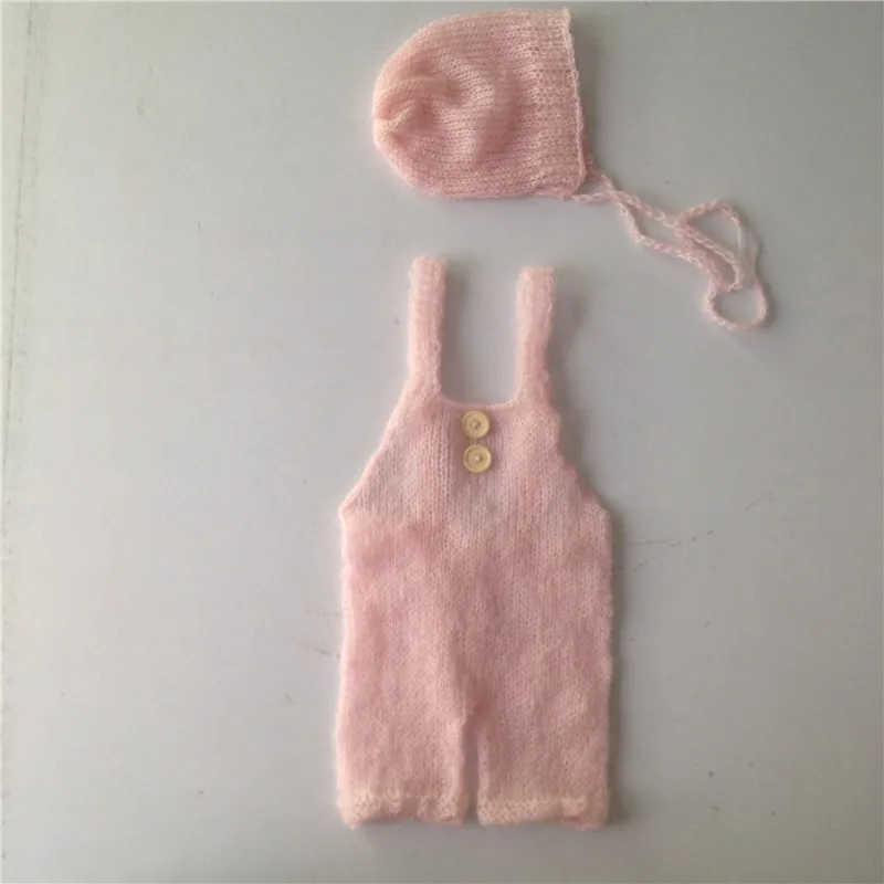 

Mohair Newborn Romper and Hat Mohair Bonnet Neutral Newborn Overalls Newborn Knit Romper newborn photo prop Baby Shower Gift