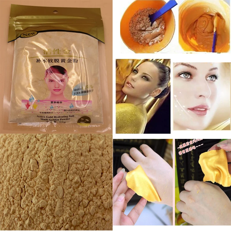 

24K Gold Collagen Face Mask Powder Anti-Aging Treatment Moisturizing Anti-Wrinkle Whitening Lifting Skin Luxury Spa Face Mask