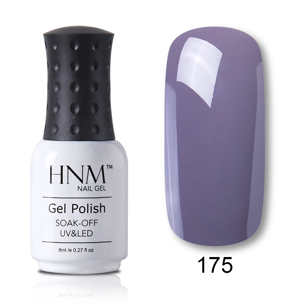 HNM 8 мл Лак для ногтей чистый Гель-лак для ногтей Vernis полуперманентное верхнее покрытие Базовое покрытие маникюрный лак штамповочная краска Гель-лак гибрид - Цвет: 175