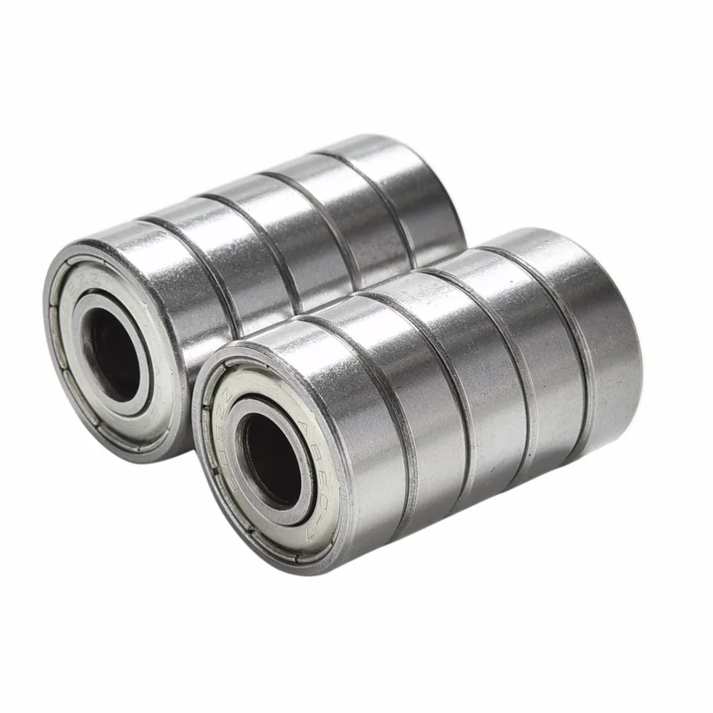 

10PCS Bearings Roller Scooter Ball Bearings Skate Skateboard Wheels Silver Bearings ABEC 7 608ZZ Shafts Stainless Steel