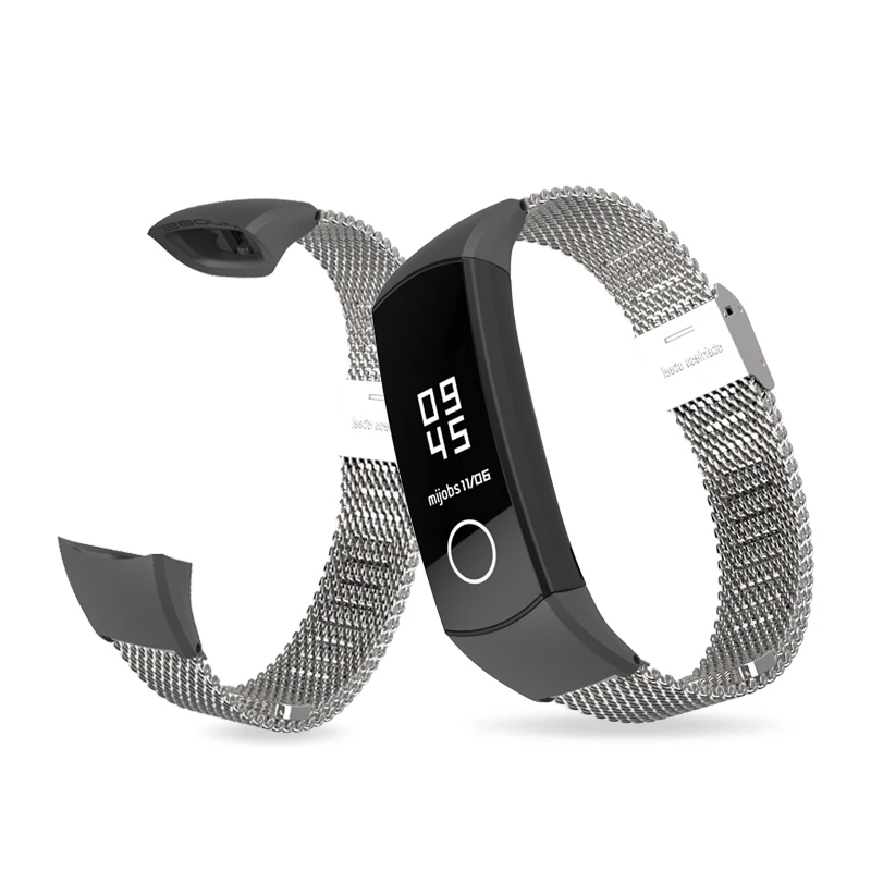  Mijobs for Huawei Honor Band 4 Strap Metal Stainless Strap for Huawei Band 5 4 Strap Replace Smart  - 32992310272