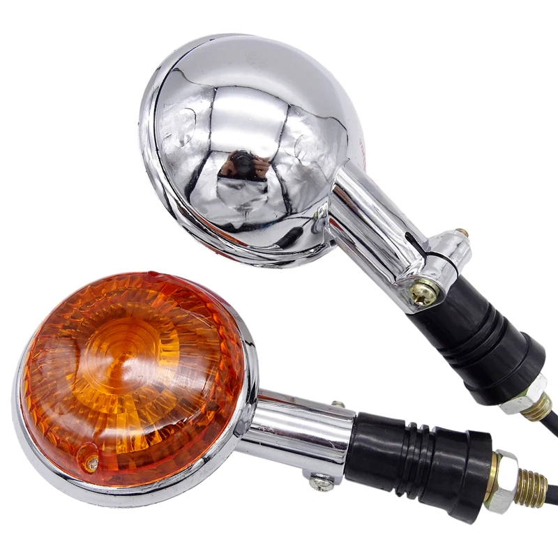 

2PCS Amber Lens Motorcycle Turn Signal Indicator Front Rear Flasher Blinker Light For Yamaha Virago Maxim V-Max
